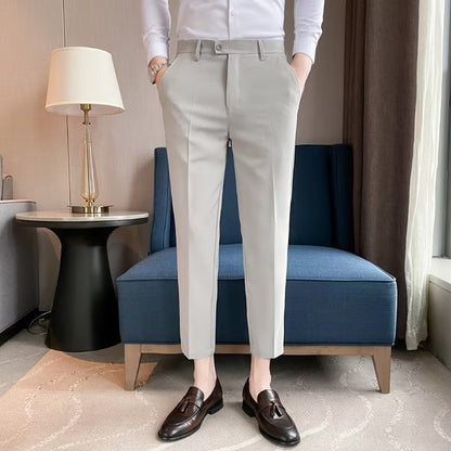 Business Mens Casual Straight-leg Suit Pants