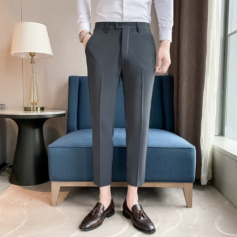 Business Mens Casual Straight-leg Suit Pants
