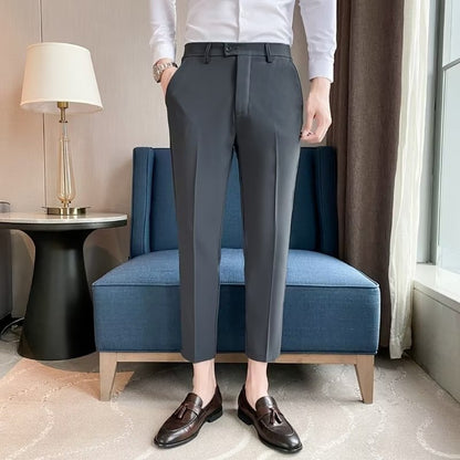 Business Mens Casual Straight-leg Suit Pants