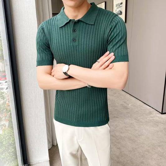 Men's Summer Thin Trend Korean Striped T-Shirt